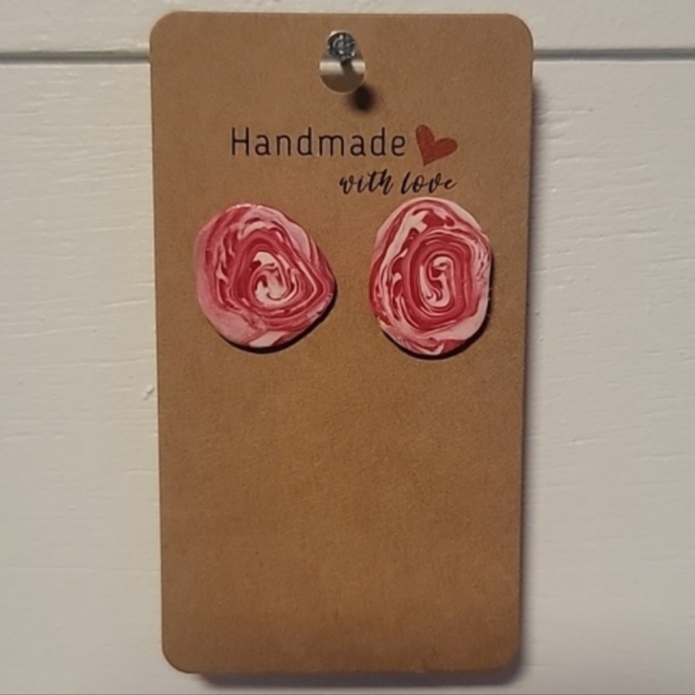 Christmas Peppermint Pattie "Ugly Sweater" Handmade Earrings